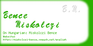bence miskolczi business card